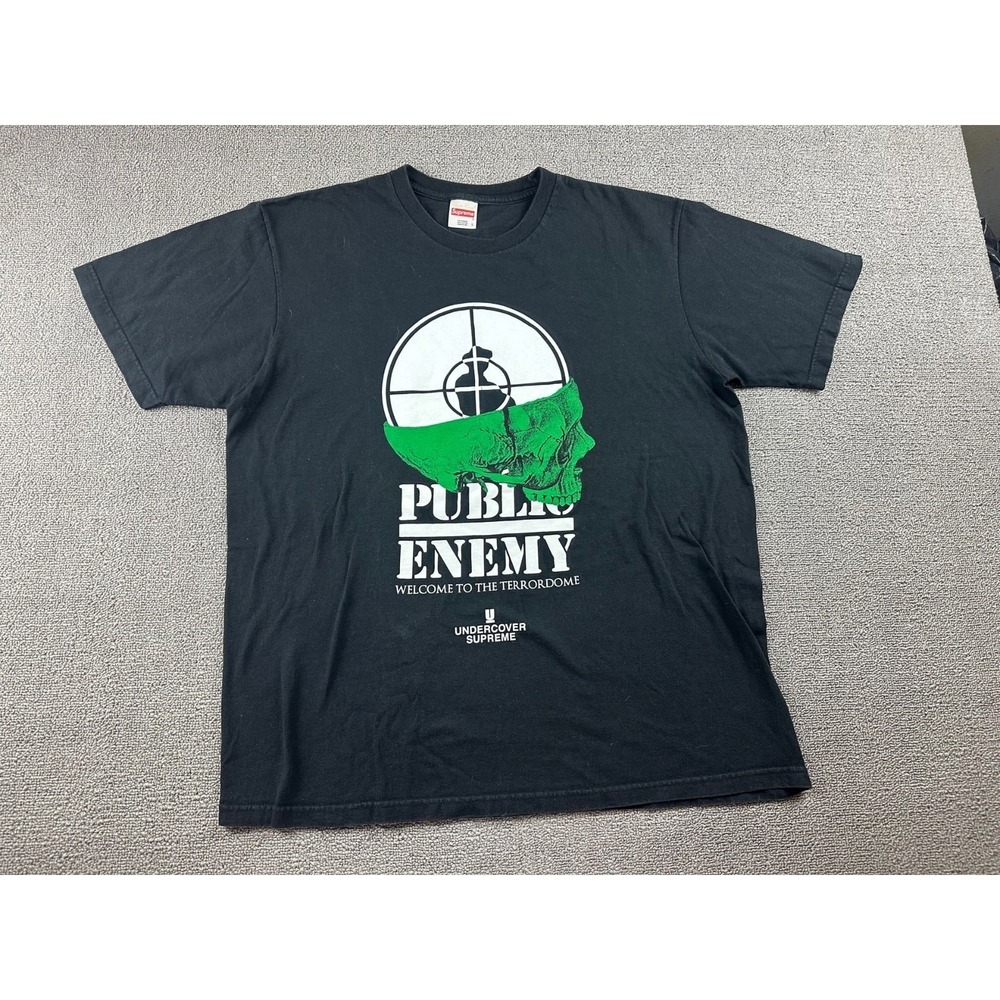 Undercover x Supreme T-Shirt Men L Black Public Enemy Terrordome USA Skate Rap